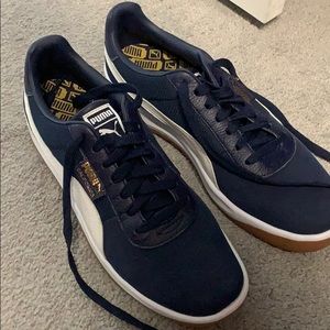 Mens Puma California Blue Swede size 14